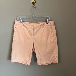 LOFT Peach Chino Bermuda Shorts